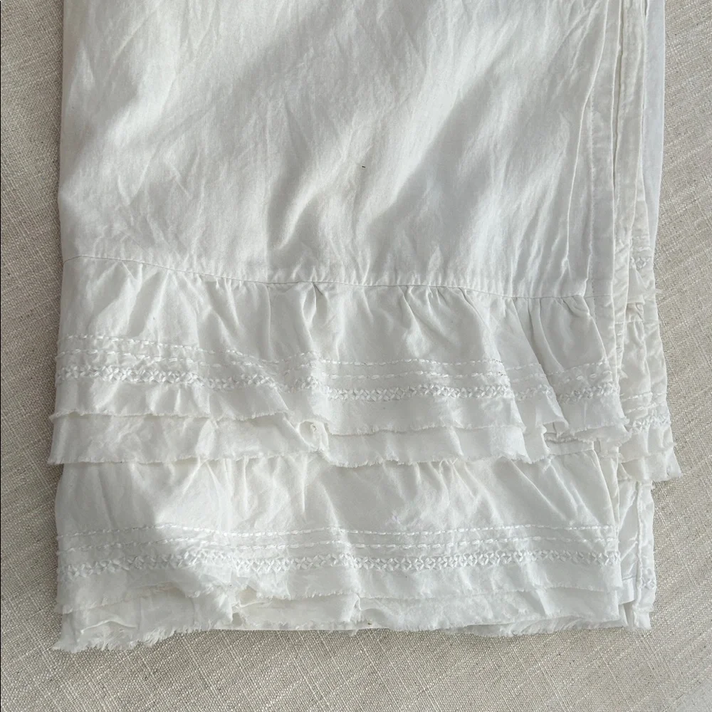 Pottery Barn Kids Crib Bed Skirt White Ruffled Shabby Chic - Picture 5 of 8